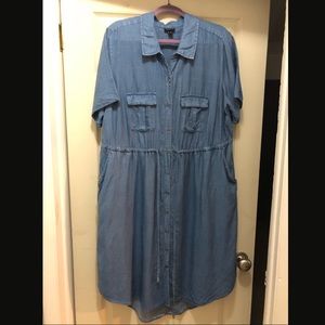 Torrid light blue denim like dress size 1